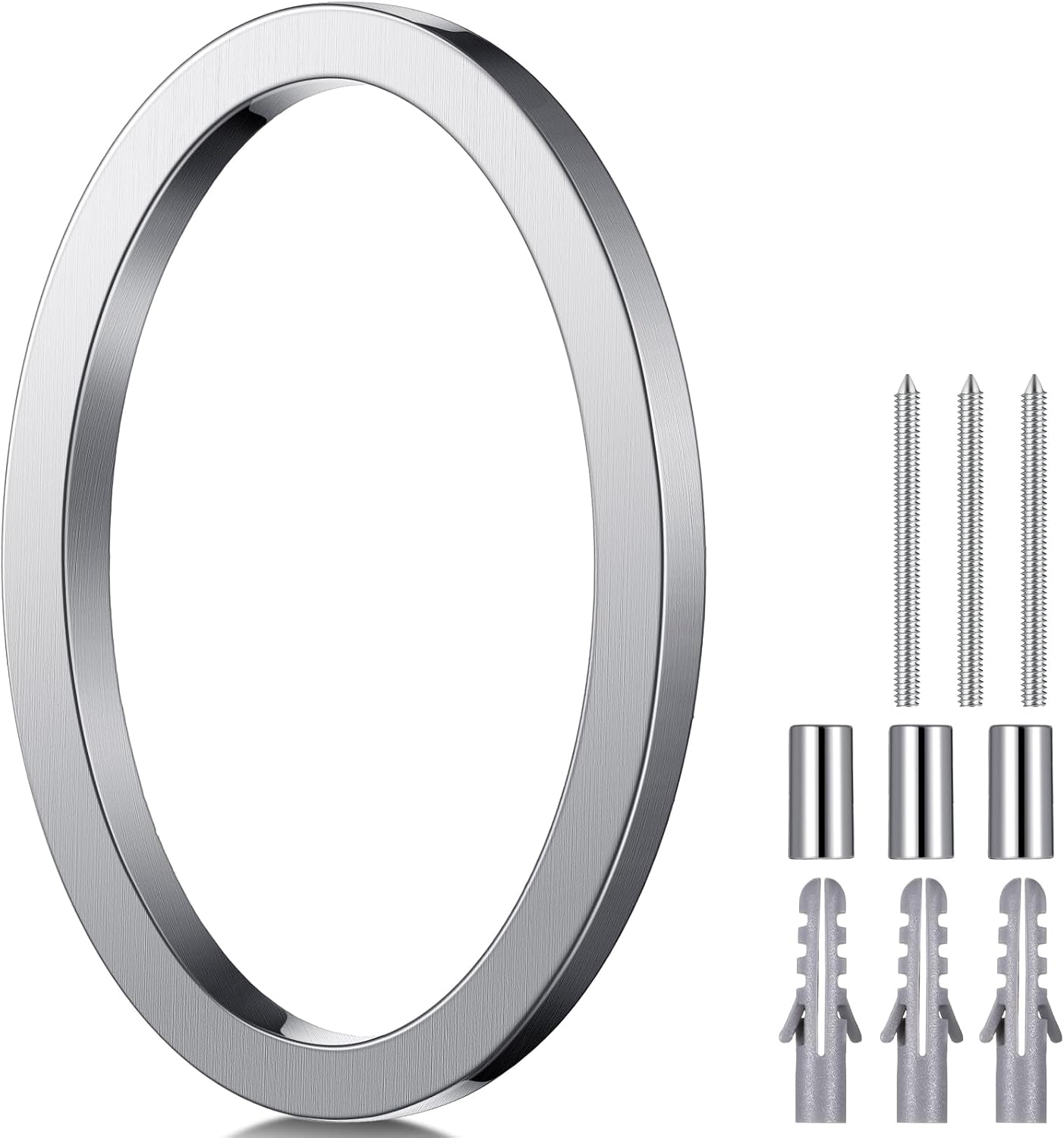 Blulu 8 Inch Stainless Steel Floating Large House Number 0-9 for Outside Modern Floating Address with Nail Kit and Instructions High Gloss Silver Address(Number 1)