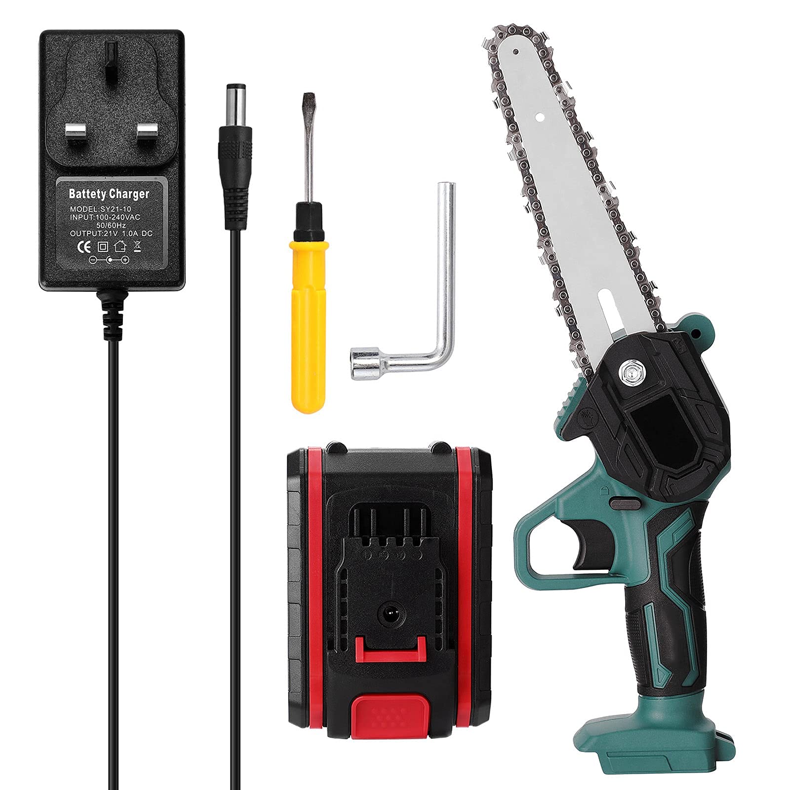 Mini chain saw, 6inch electric portable chain saw, used in garden bush branches repair cut