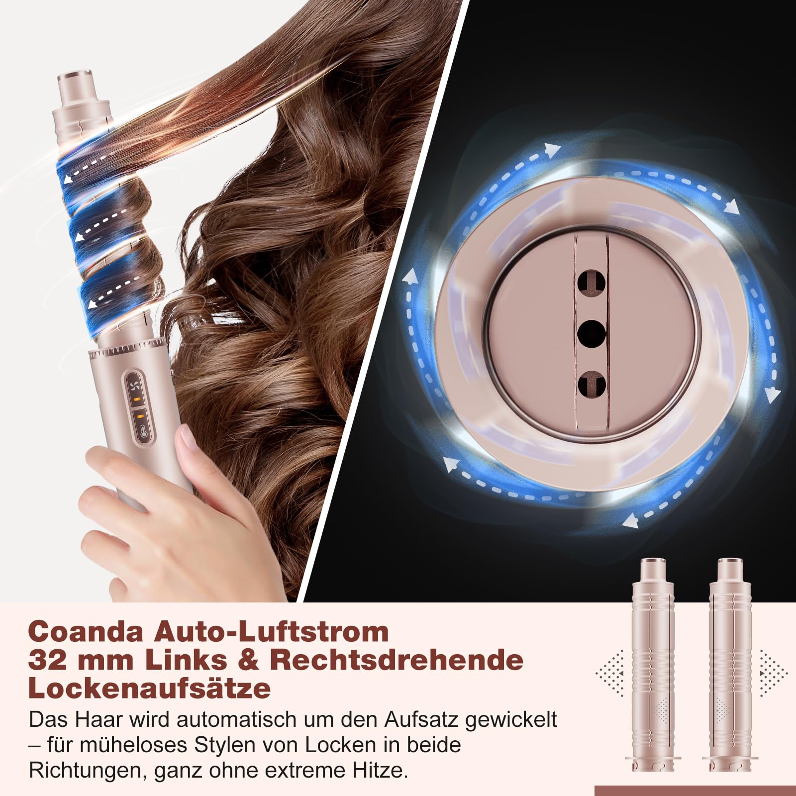 7MAGIC 7-in-1 Airstyler Set 1400W mit Ionen-Föhn und Reisebox Ansicht 5