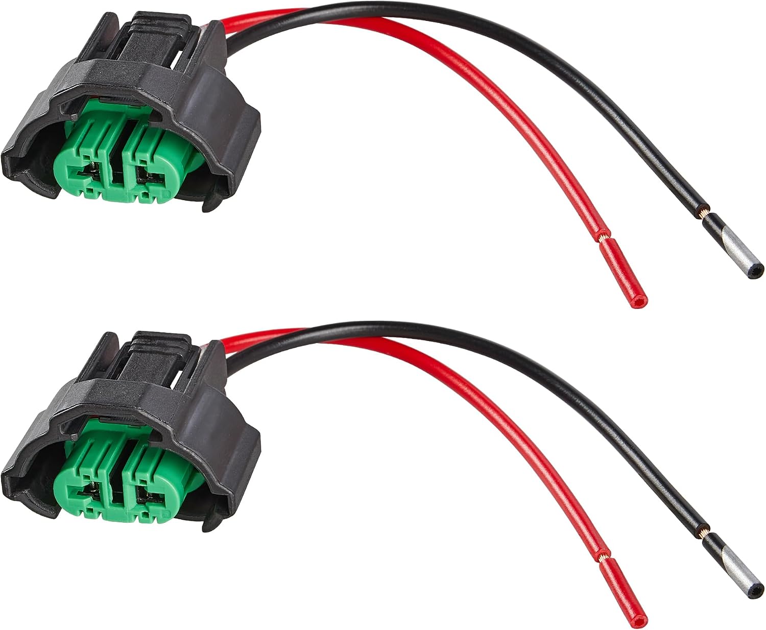 RED WOLF H8 H11 880 881 Female Adapter Wire Connector Replace OEM Headlight Fog Light Wiring Harness Retrofit Pigtail Compatible with Jeep Toyota Ford Dodge Bulb LED Headlamp Fit Universal Vehicles