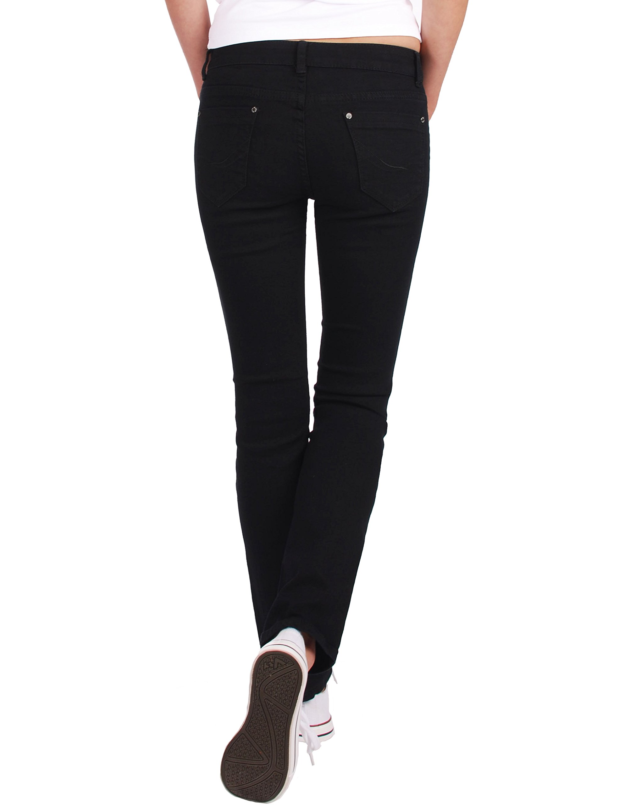 Fraternel Damen Jeans Hose gerade normaler Bund