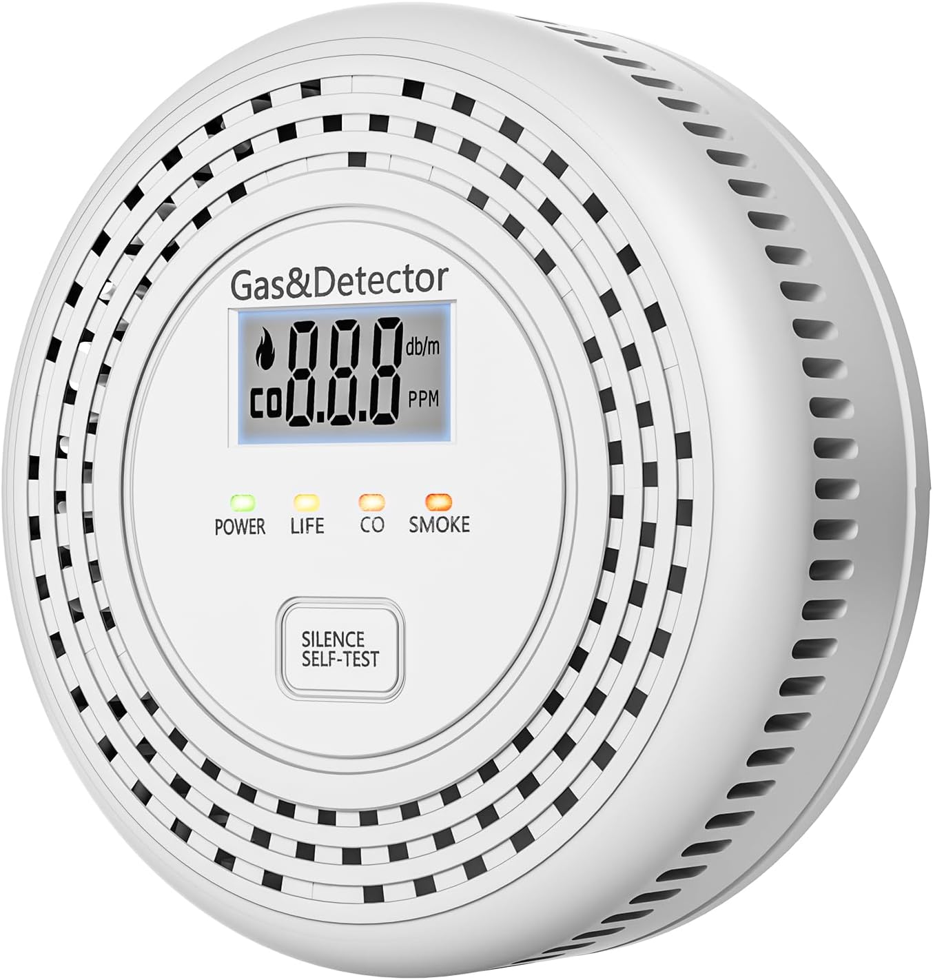 1-Pack Mixture Smoke and Carbon Monoxide Detector with Show,Smoke Detector Carbon Monoxide Detector Combo with Battery,Smoke Detector CO Alarm