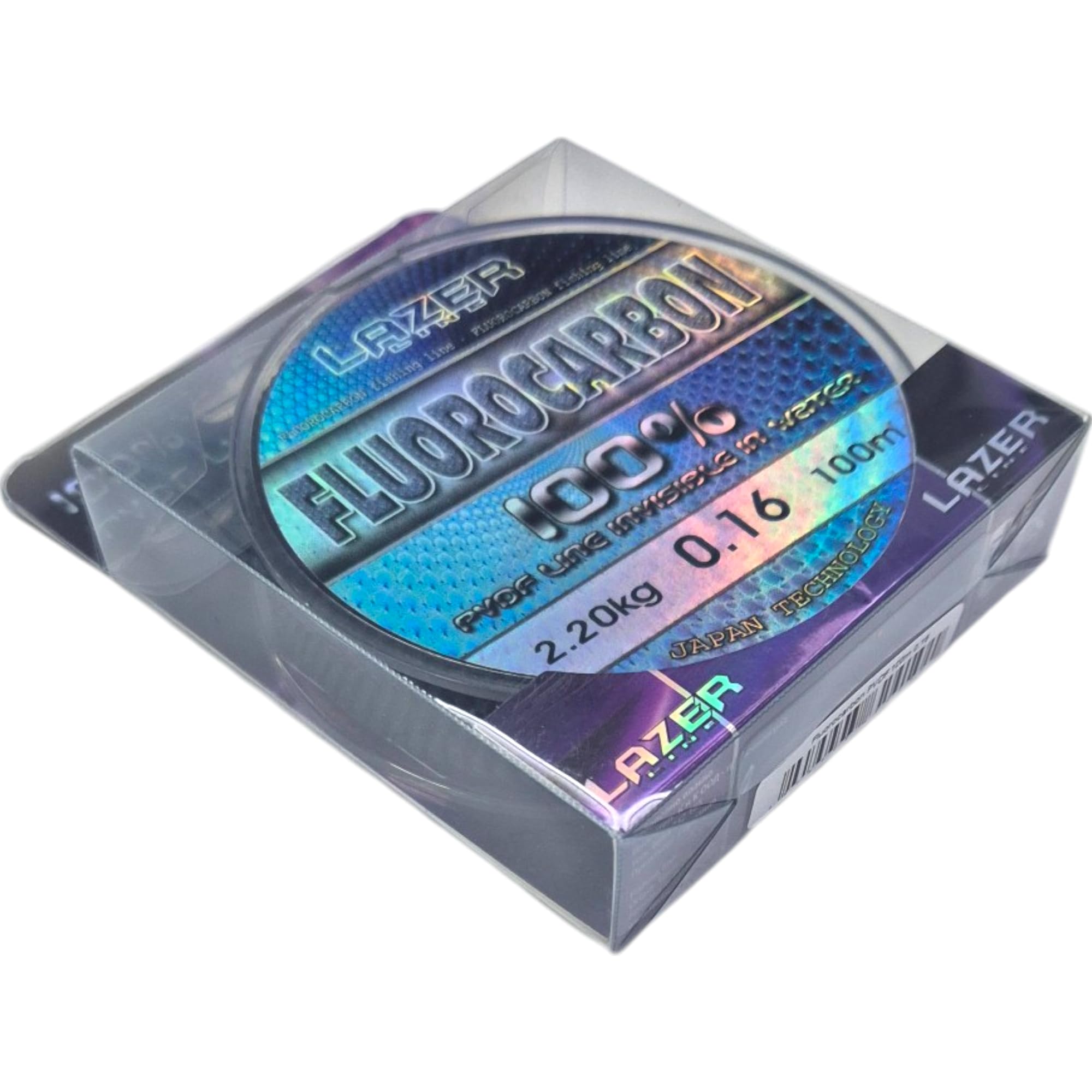 Hilo de Pescar Fluorocarbono 100m DIA0,16mm Test 2,2kg - Hilo Transparente para Carpa - Sedal de Pesca Trucha - Carpfishing - Pesca Spinning - Accesorios Pesca Surfcasting - Línea Pesca Mar