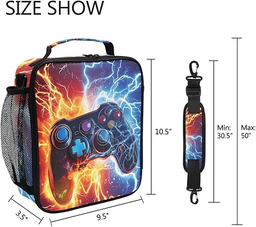 Vista 77 de Lonchera con diseño de caballo de girasol para niñas, bolsa de almuerzo aislada para niños, correa de hombro congelable para la escuela y la oficina