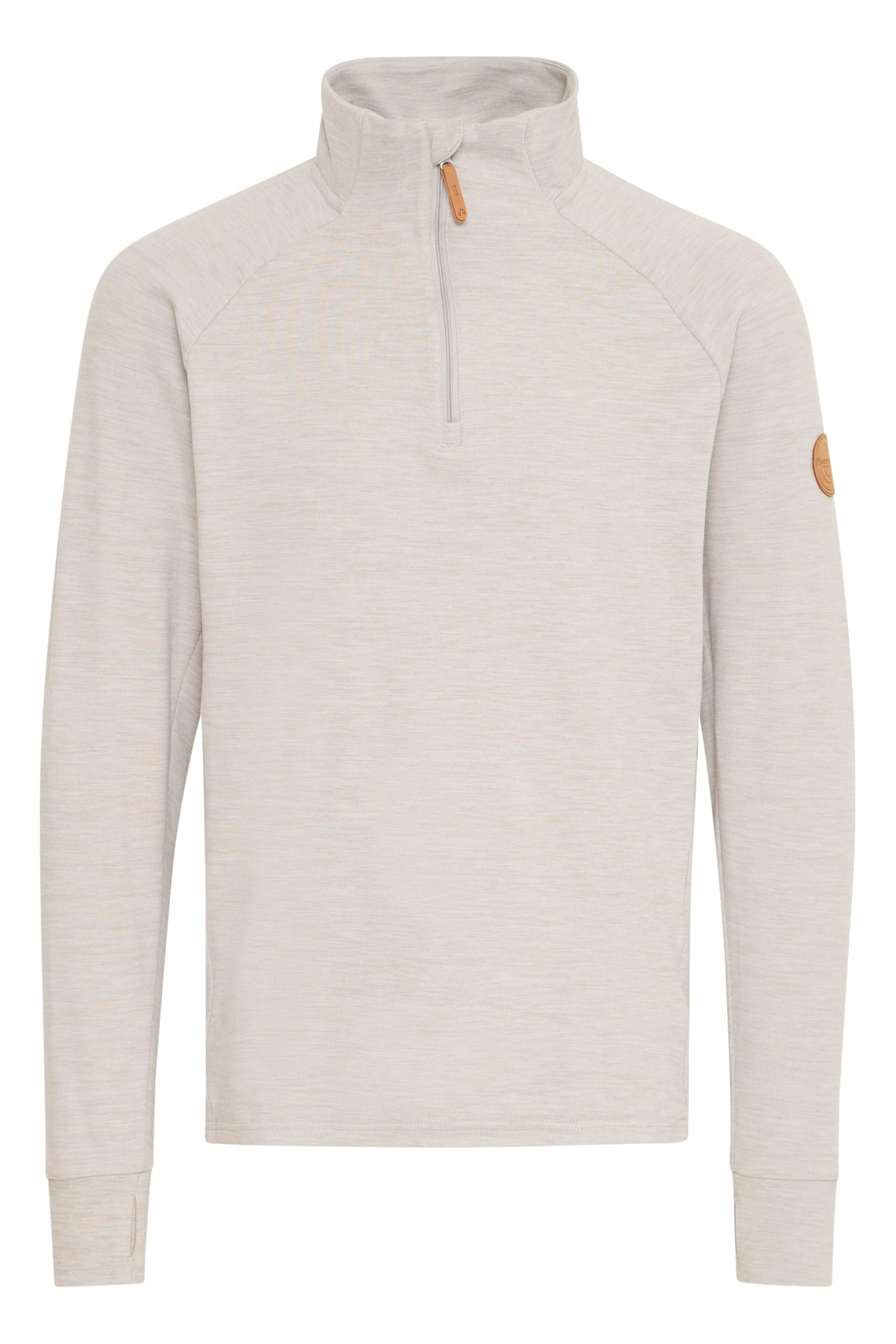 NORTH BEND NBKaba Herren Langarmshirt Longsleeve Outdoor-Shirt atmungsaktiv temperaturregulierend mit Kinnschutz Daumenschlaufen Troyerkragen