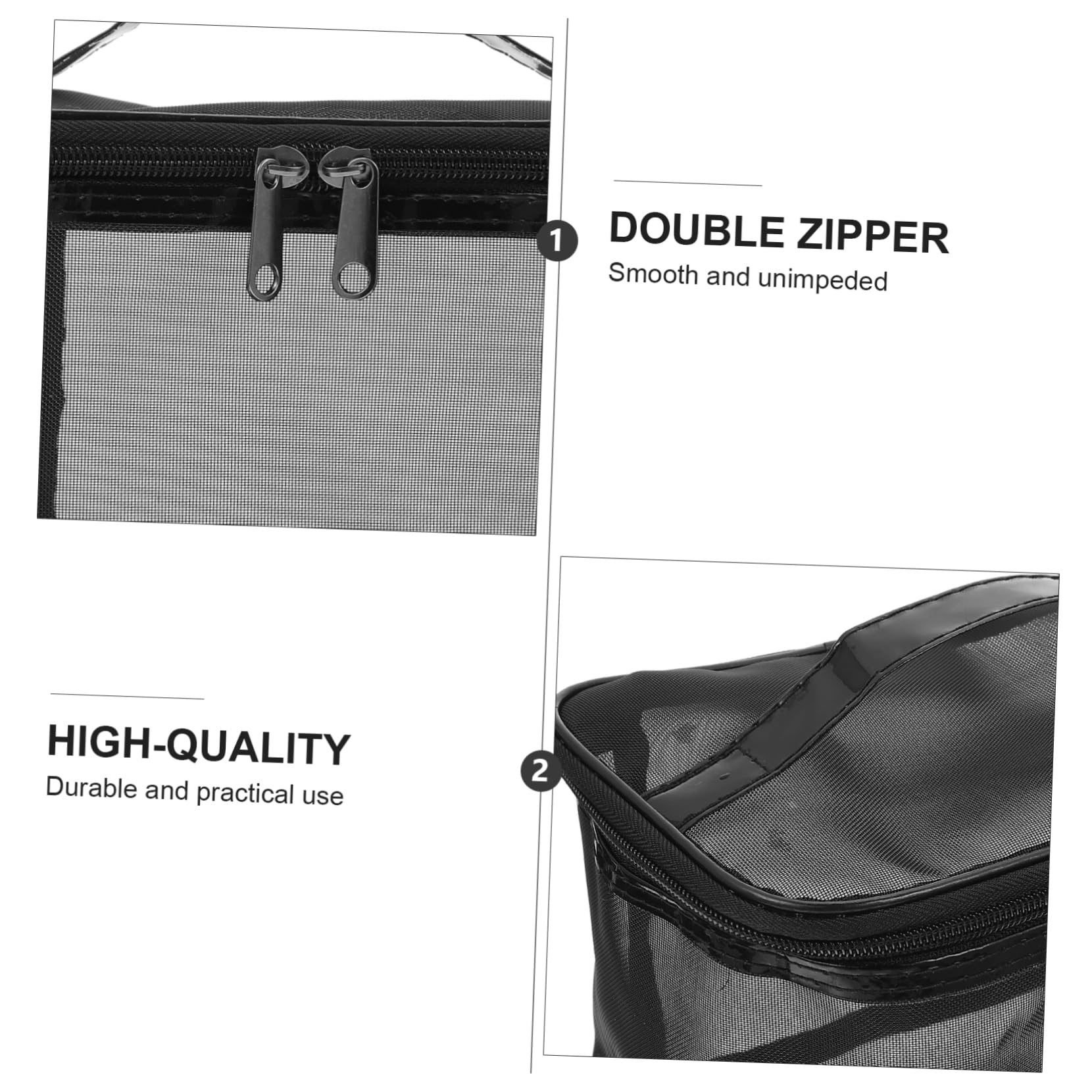 3 Piezas Bolsa De Almacenamiento Neceser De Viaje Estuche Cosmético Transparente Bolsa De Cosméticos Bolsa De Maquillaje Bolsa para El Cuidado De La Piel Viajar Nylon Malla