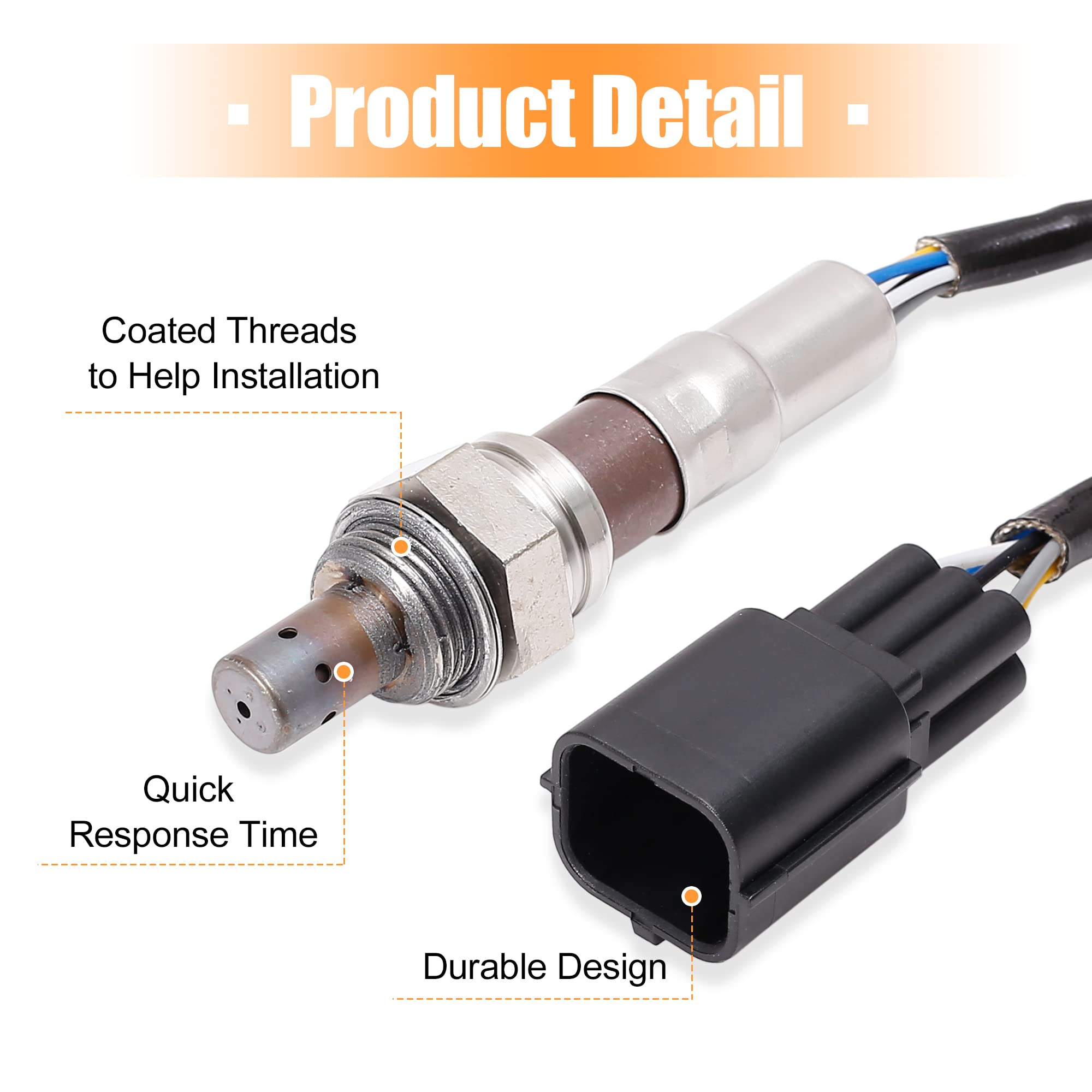 X AUTOHAUX Coche Aire Combustible Relación O2 Oxígeno Sensor Contra Corriente LF8R188G1 250-25029