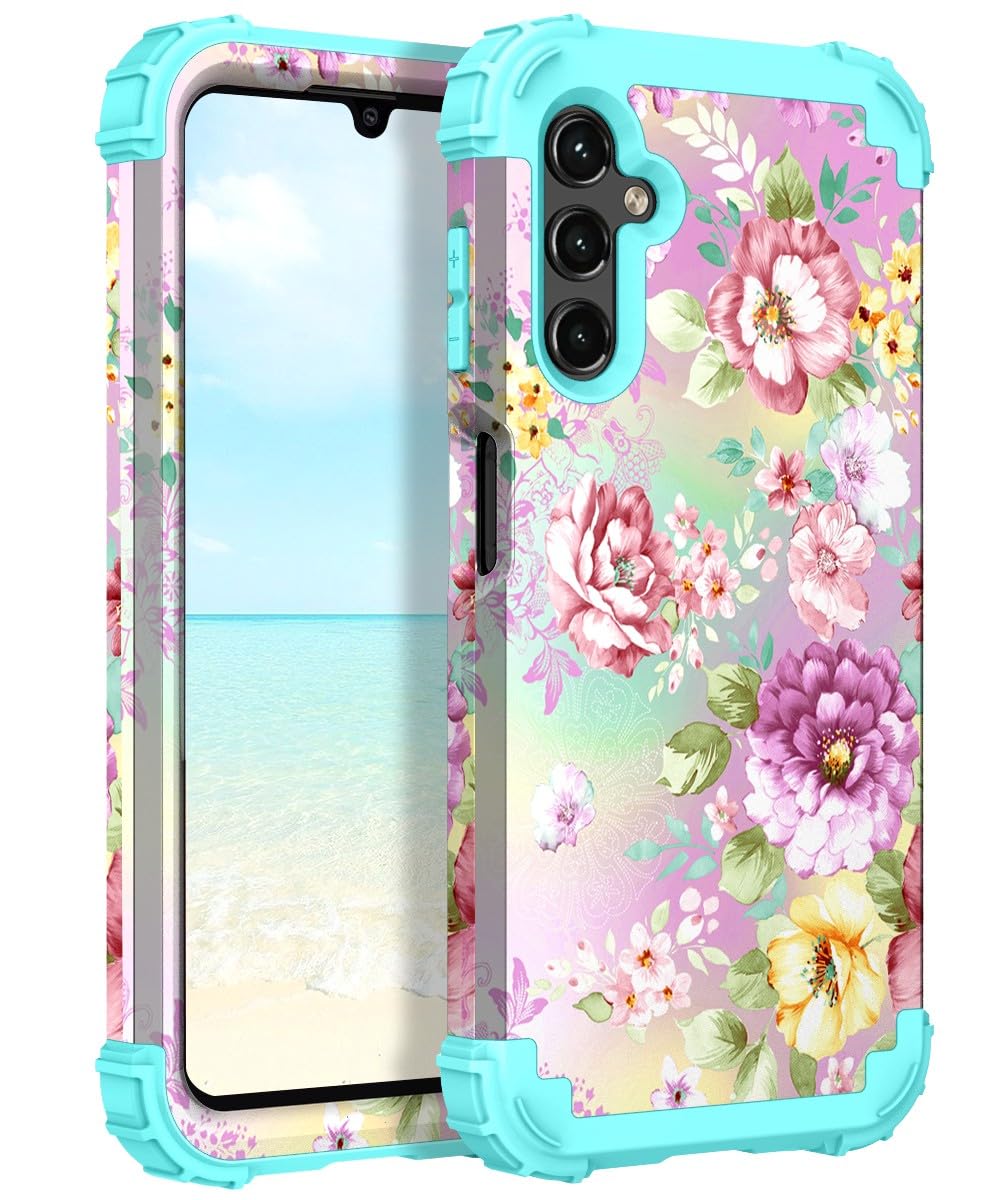 Hocase for Galaxy A14 5G Case, Heavy Duty Shockproof Protection Soft Silicone Rubber Bumper+Hard Plastic Hybrid Protective Case for Samsung Galaxy A14