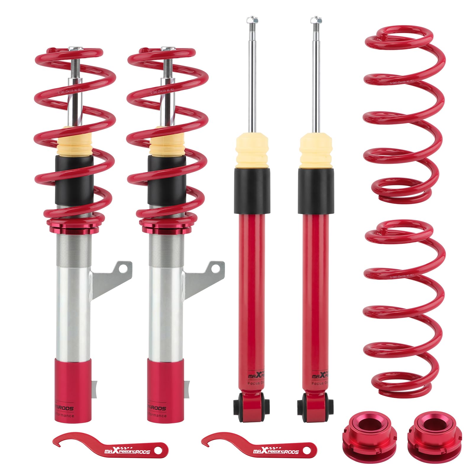 maXpeedingrods Suspensión roscada para VW Golf MK5 A5 tipo 1K 2003-2008, Jetta MK5 A5 1K5 2006-2011