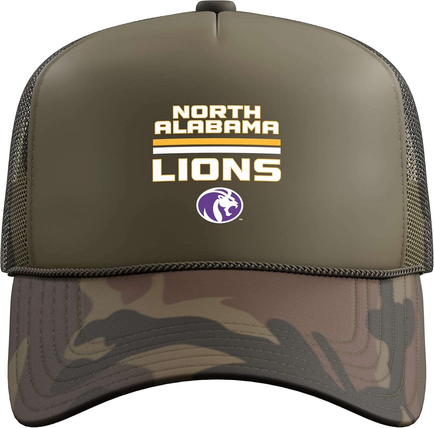 North Alabama Lions | Official NCAA University | NAFPUNAL01 Trucker Hat with Adjustable Mesh Back