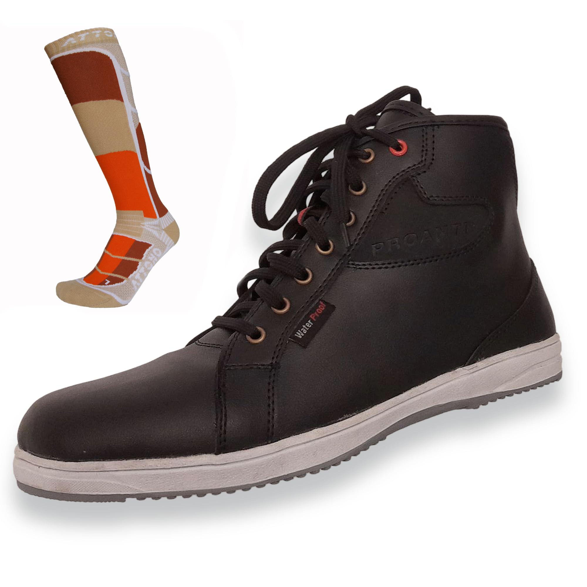 PROANTI Skórzane buty motocyklowe, krótkie, miejskie
