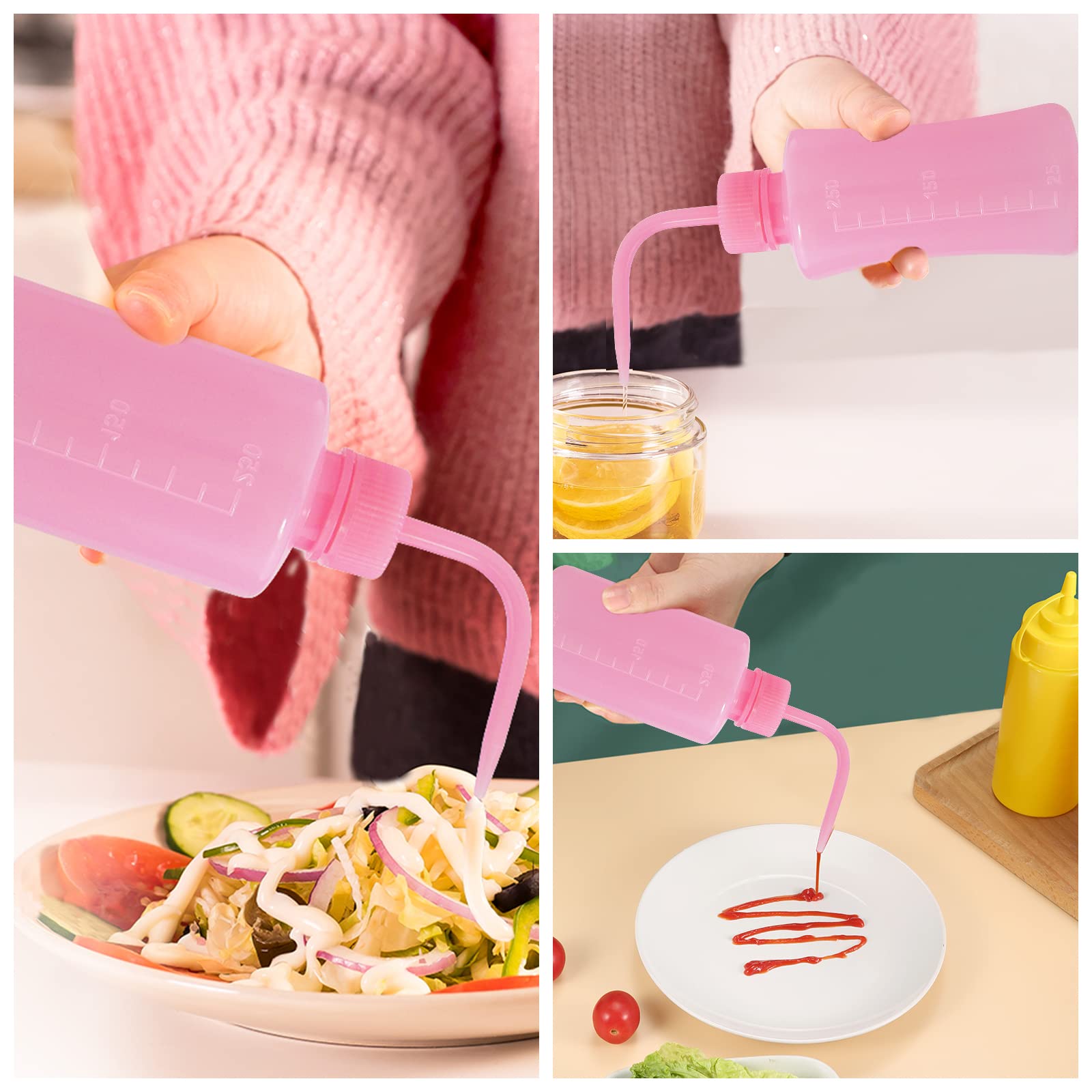 DPWOUM Tattoo Waschflasche 250 Ml - Kunststoff Quetschflasche Für Tattoo Zubehör & Laborbedarf