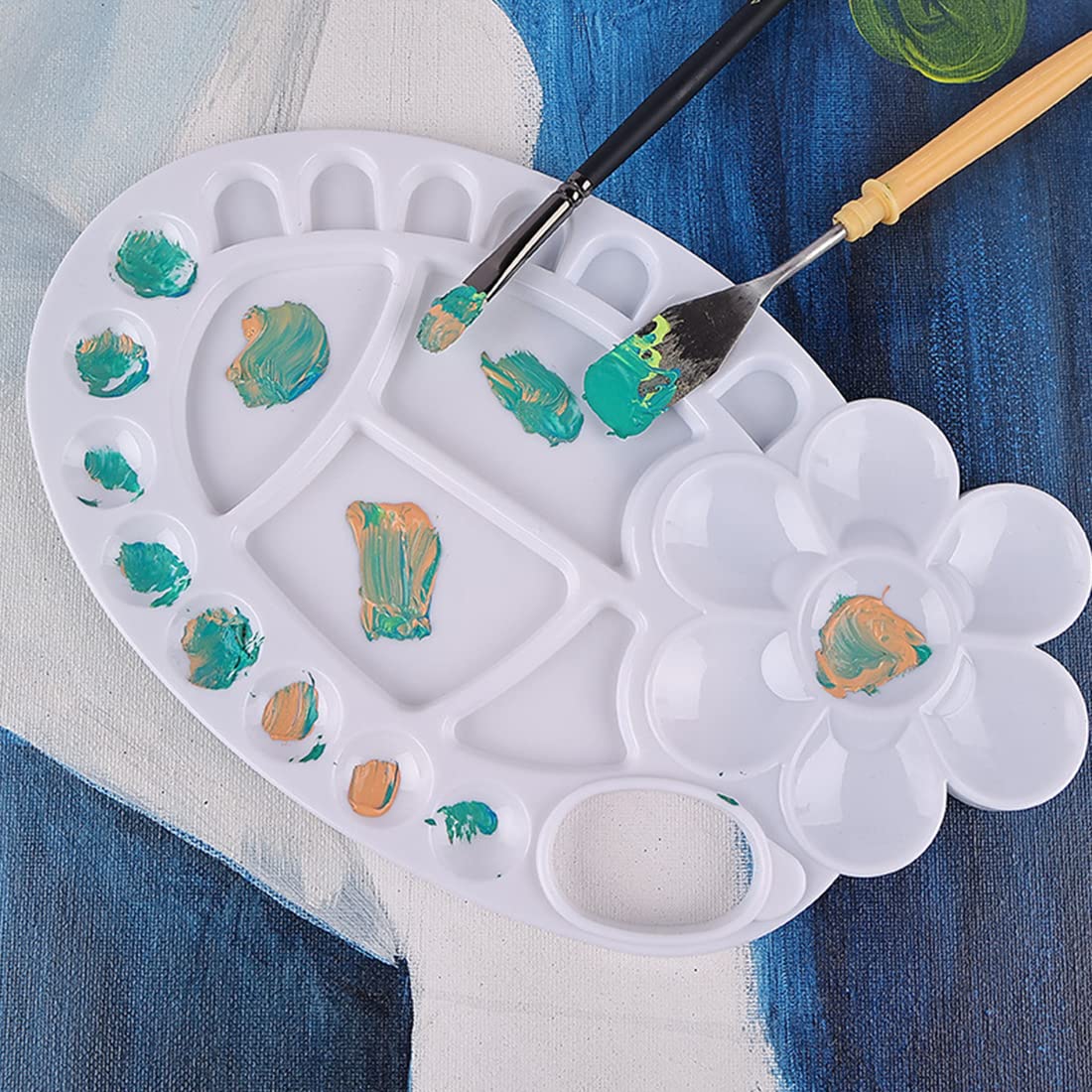 Voyyphixa Paint Palette Resin Mold, Paint Pallet Silicone...
