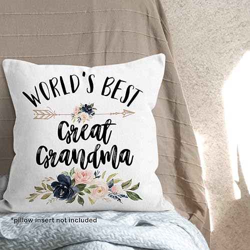 Miniatura 6 de World's Best Great Grandma Gifts - Funda de almohada de 18 x 18 pulgadas, funda de almohada de cumpleaños para bisabuela, funda de almohada cuadrada