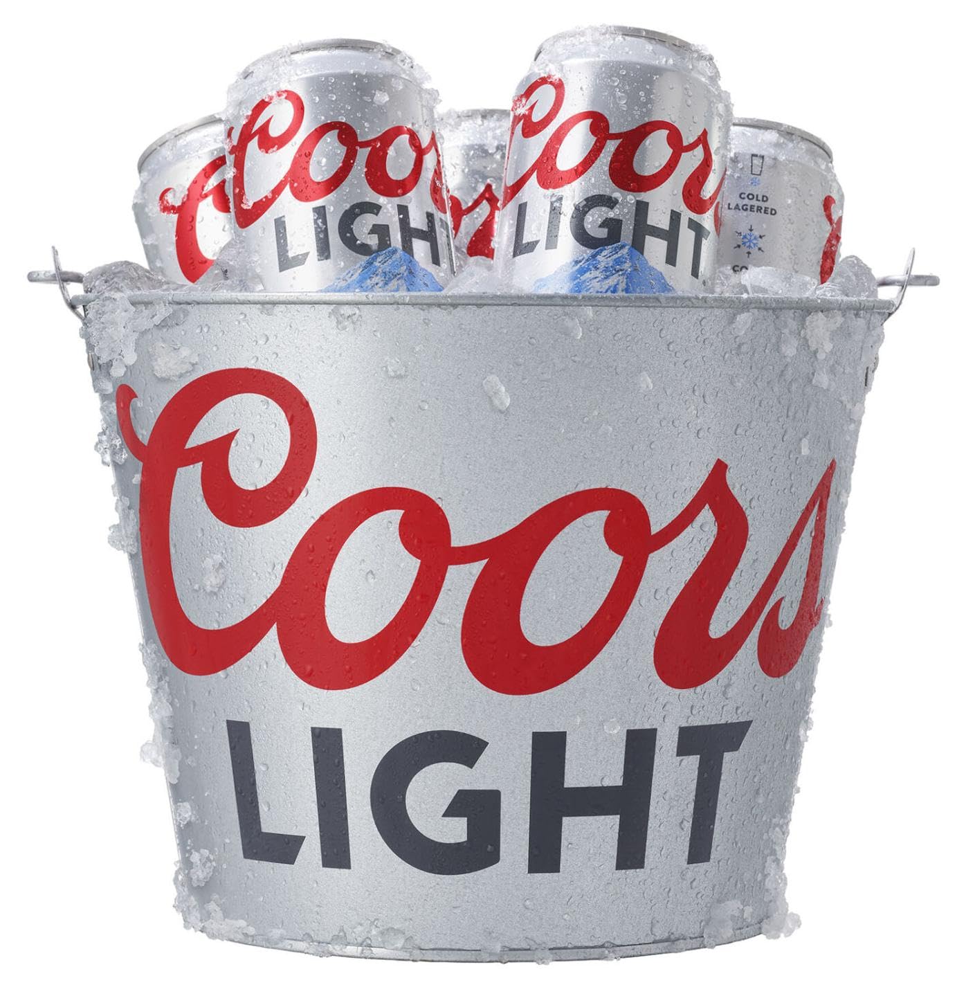 Coors Light Metal Bucket, 5 Quarts, Black