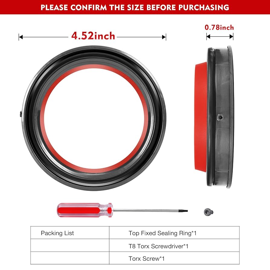 LON リング Amazon.com: Dust Bin Part Sealing Ring Replacement