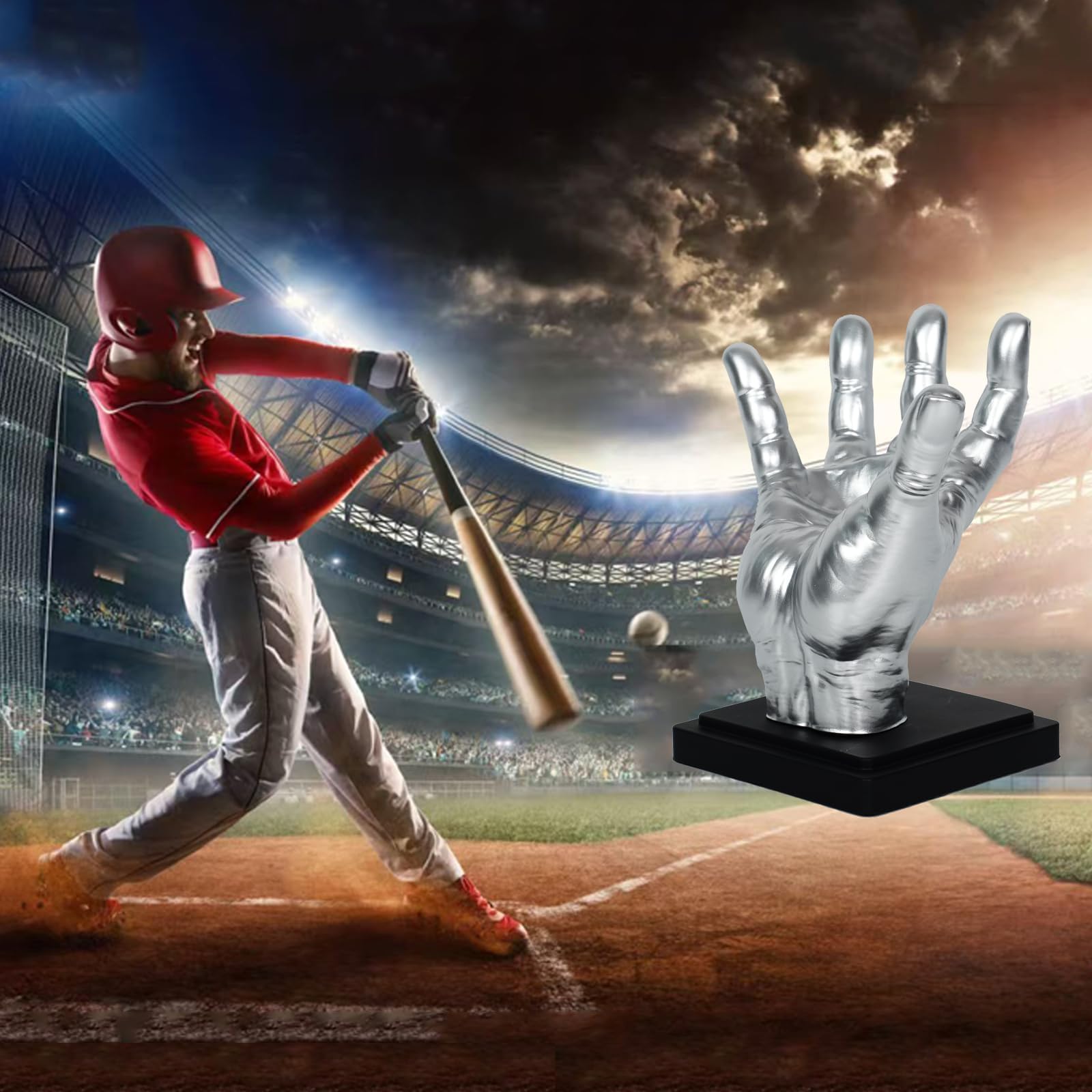 Baseballhalter mit Handförmigem Design, Realistisch Baseball Ausstellungsständer zum Standard Basebälle Anzeige oder Speicherung - Perfekt für Spiel Baseballs & Erinnerungsstücke