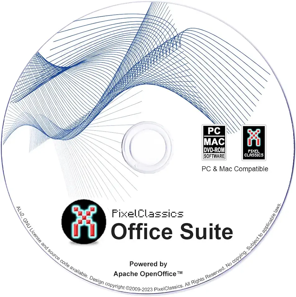 Office Suite 2026 sur CD compatible avec Microsoft Office 2024, 365, 2021, 2019, 2016, 2013, 2010, 2007 Word Excel PowerPoint Propulsé par Apache OpenOffice pour Windows 11, 10, 8.1, 8, 7, PC et Mac