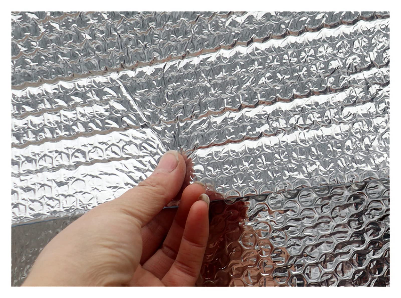 Lámina Aislante para Reflector de radiador, Paneles reflectores de radiador, Barrera de Vapor de Aluminio autoadhesiva, película Aislante térmica Reflectante de Aluminio de Doble Capa con BU