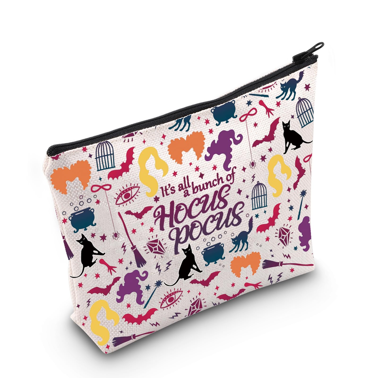 WZMPA Sanderson Sister Cosmetic Bag Winifred & Sarah & Mary Witch Fans Gifts It's All A Bunch Of Zipper Bag Sanderson Sister Merch