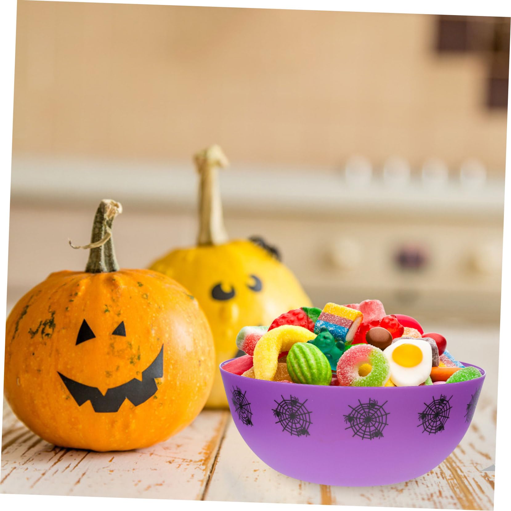 Lot De 3 Bols De Service Pour Halloween Saladier Bol À Fruits Bol À Bonbons Fournitures De Cuisine Robustes Et Faciles À Nettoyer