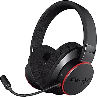 Sound BlasterX H6 USB Gaming Headset with 7.1 Virtual Surround Sound, Memory Foam Fabric Earpads, Hardware EQ Modes, Ambie...