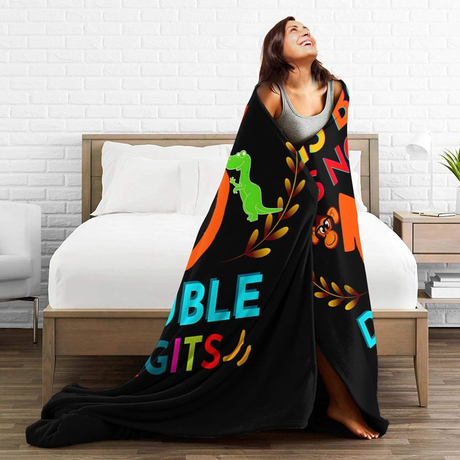 This Boy is Now Double Digits Blanket Tapestry Sofa Bed Fuzzy Plush Luxury Flannel Super Cozy All Seasons Microfiber Warm Decorative Lightweight Bedroom 80""x60"", Painting