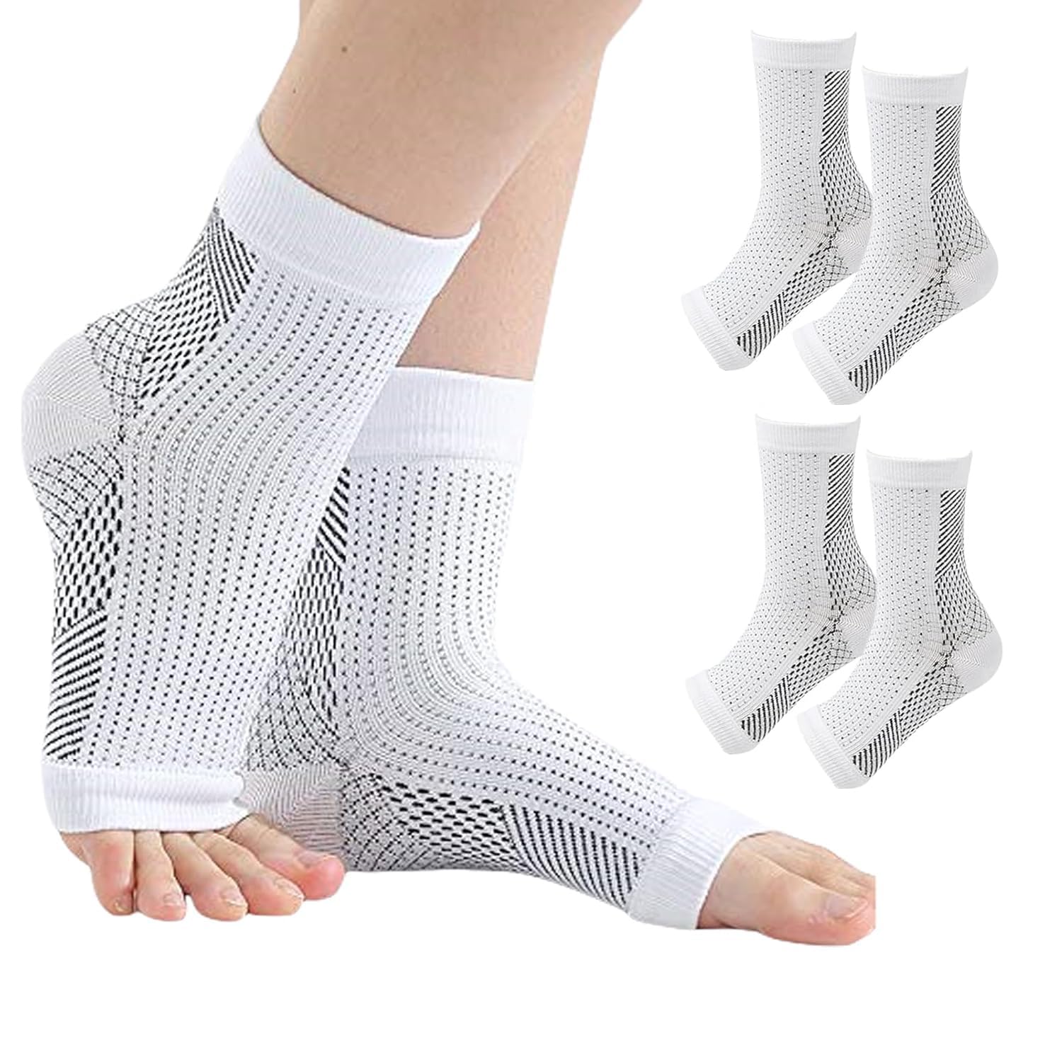 2 Pairs Compression Socks for Women,Compression Socks for Men, Neuro Socks, Fasciitis Socks Ankle Compression Socks for Plantar Fasciitis, Arch Support, Foot and Ankle Swelling (Unisex) (B0DBV76B8T) Amazon Price History, Amazon Price Tracker