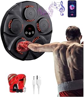 Music Boxing Pads- Boxing Training Punching Equipment, Smart Boxing Machine Wall Mounted,Portable Music Puch Bag Fighting Game,Electronic Music Boxing Equipment