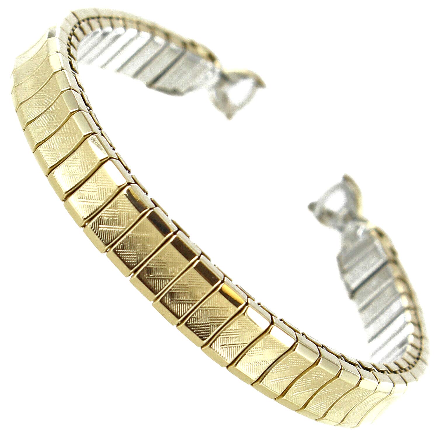 C-Ring Milano Elegant Gold Tone Stainless Steel Twist-O-Flex Ladies Band 754/32