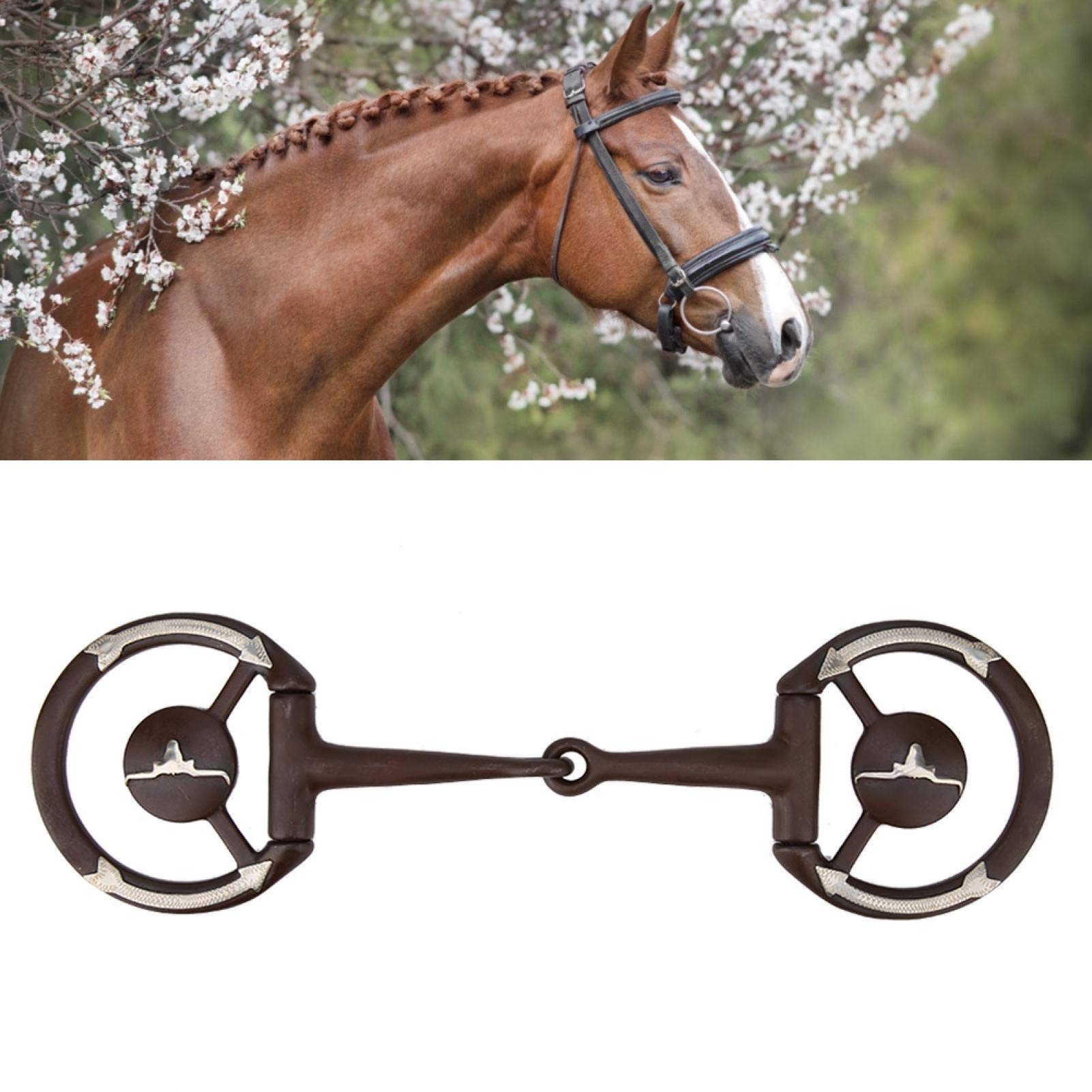 Broca de Boca de Caballo, Broca de Espesor de Acero Inoxidable Rodillo de Broca de Boca Suelta con Incrustaciones de Cobre, Accesorio de Carreras de Caballos