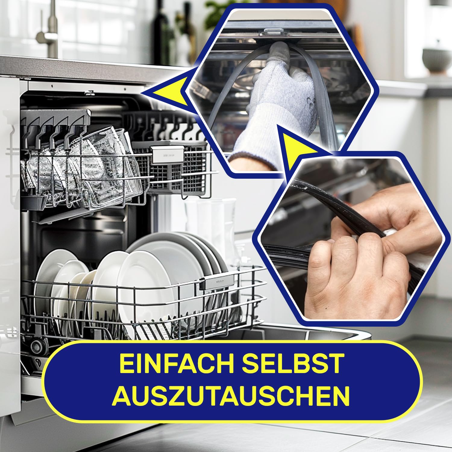Dichtung Spülmaschine 400 mm mit dem Originalcode 1527401101 152740110/1 1527401408 152740140/8 für Electrolux für Zanussi für AEG - Türdichtung für Geschirrspüler - MADE IN ITALY - MONTERAL