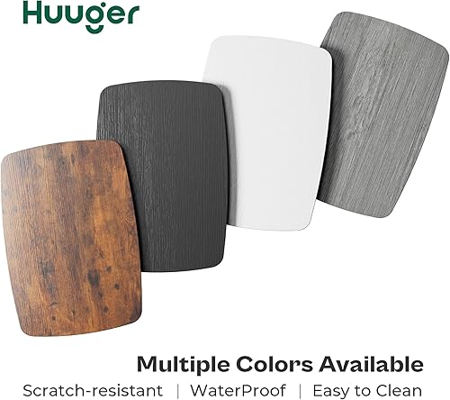 Miniatura 9 de Huuger Escritorio reversible en forma de L para computadora con cajones, escritorio para juegos con luces LED y tomas de corriente, escritorio de