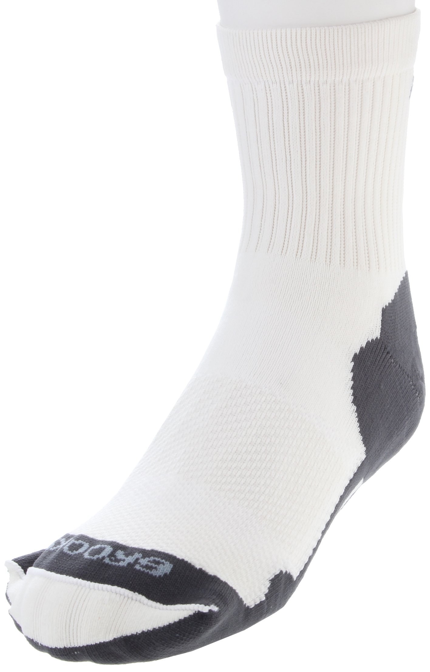 Brooks Gossamer Quarter Sock,White,Large
