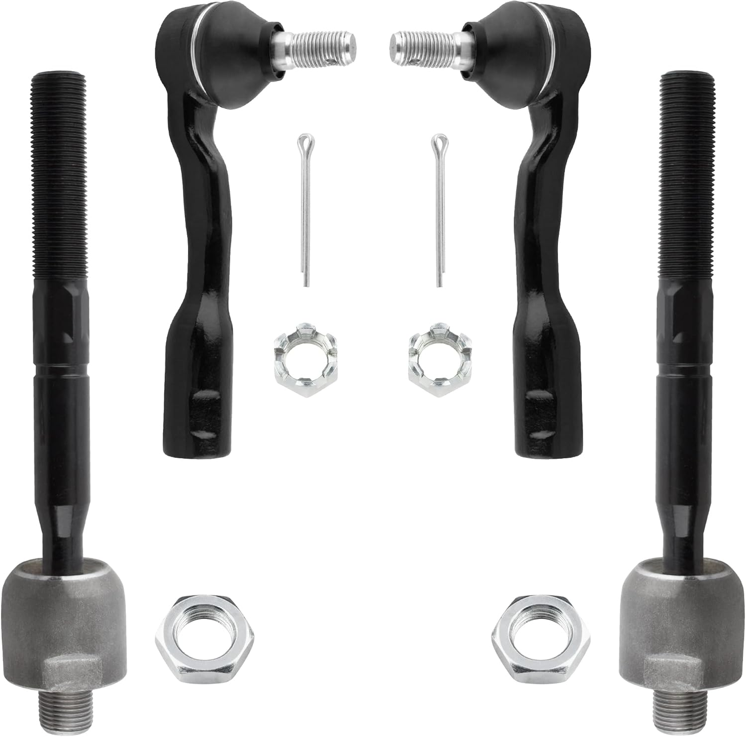 4pcs Front Inner Tie Rod End Outer Tie Rod End Suspension 2001-2002 for Toyota Sequoia 2000-2002 for Toyota Tundra 4pcs ES3565 ES3564 EV800444