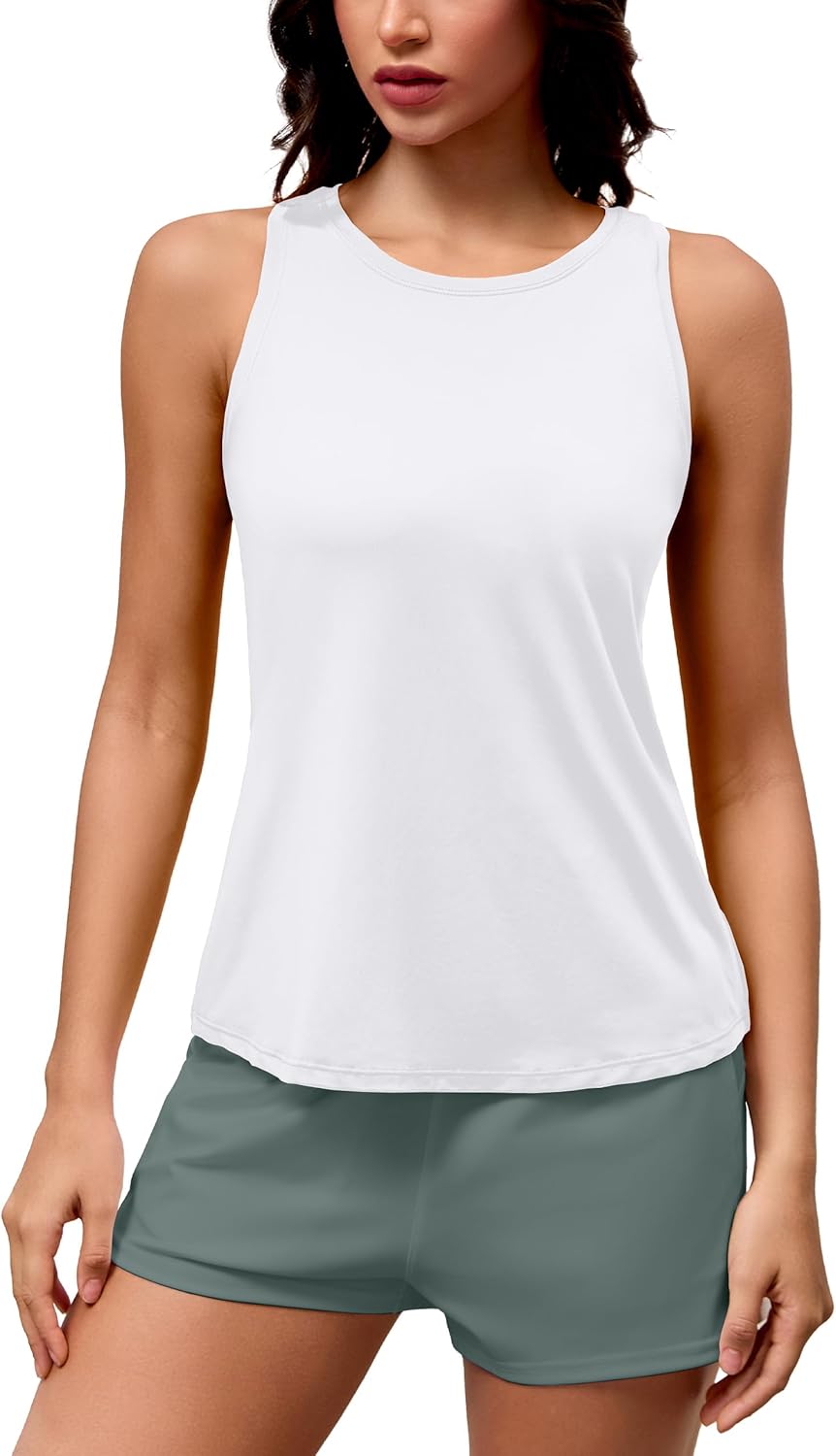 MathCat Women's Workout Tank Tops Racerback Lightweight Yoga Tennis Shirts Loose Fit Athletic Running Tank Top - Image 2