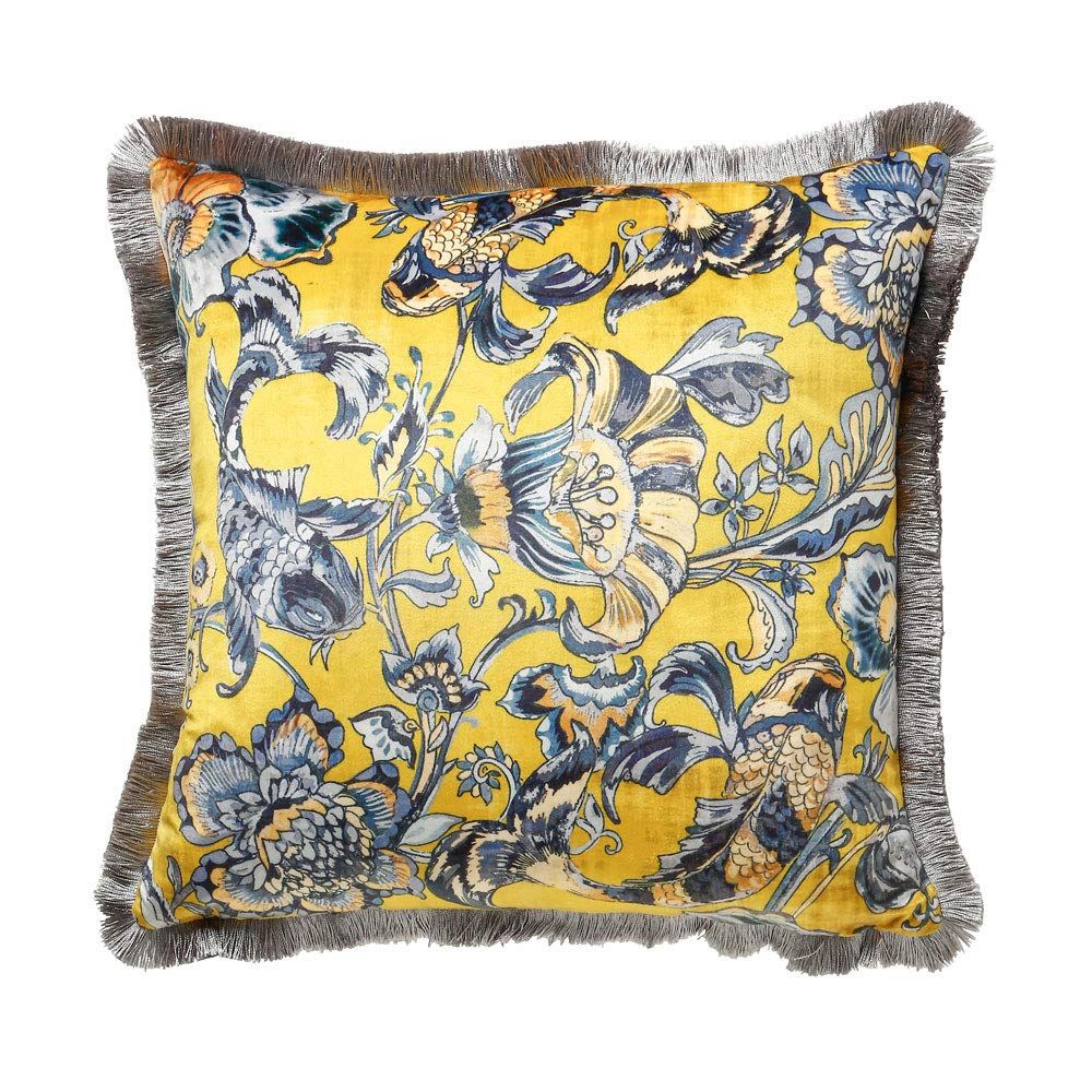 Scatterbox Cushion, Yellow/Grey, W45cm (18") x L45cm (18")