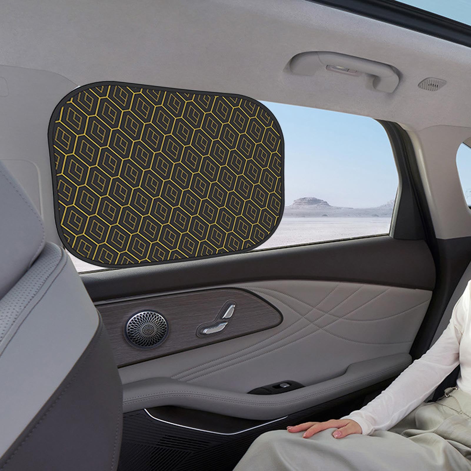 Window Sunshades, Window Shades, Static Cling Sun Protection Lightweight Design Reflective Surfaces Printed Side Easy Installation Reusable, Heat Cover for Vehicles