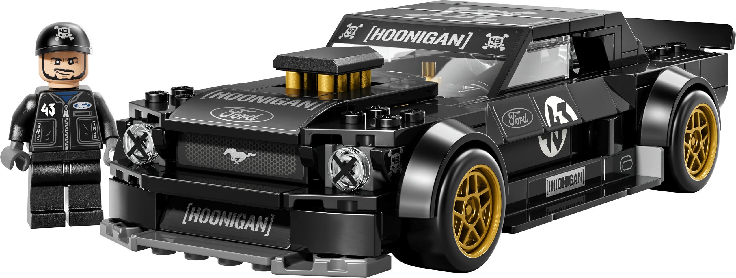LEGO Speed Champions Ford Mustang ‘65 Hoonicorn V1 di Ken Block Macchina Giocattolo - Kit Modellismo con Minifigure da Collezione - Decorazione Cameretta - Regalo STEM per Bambini da 9 Anni - 77262