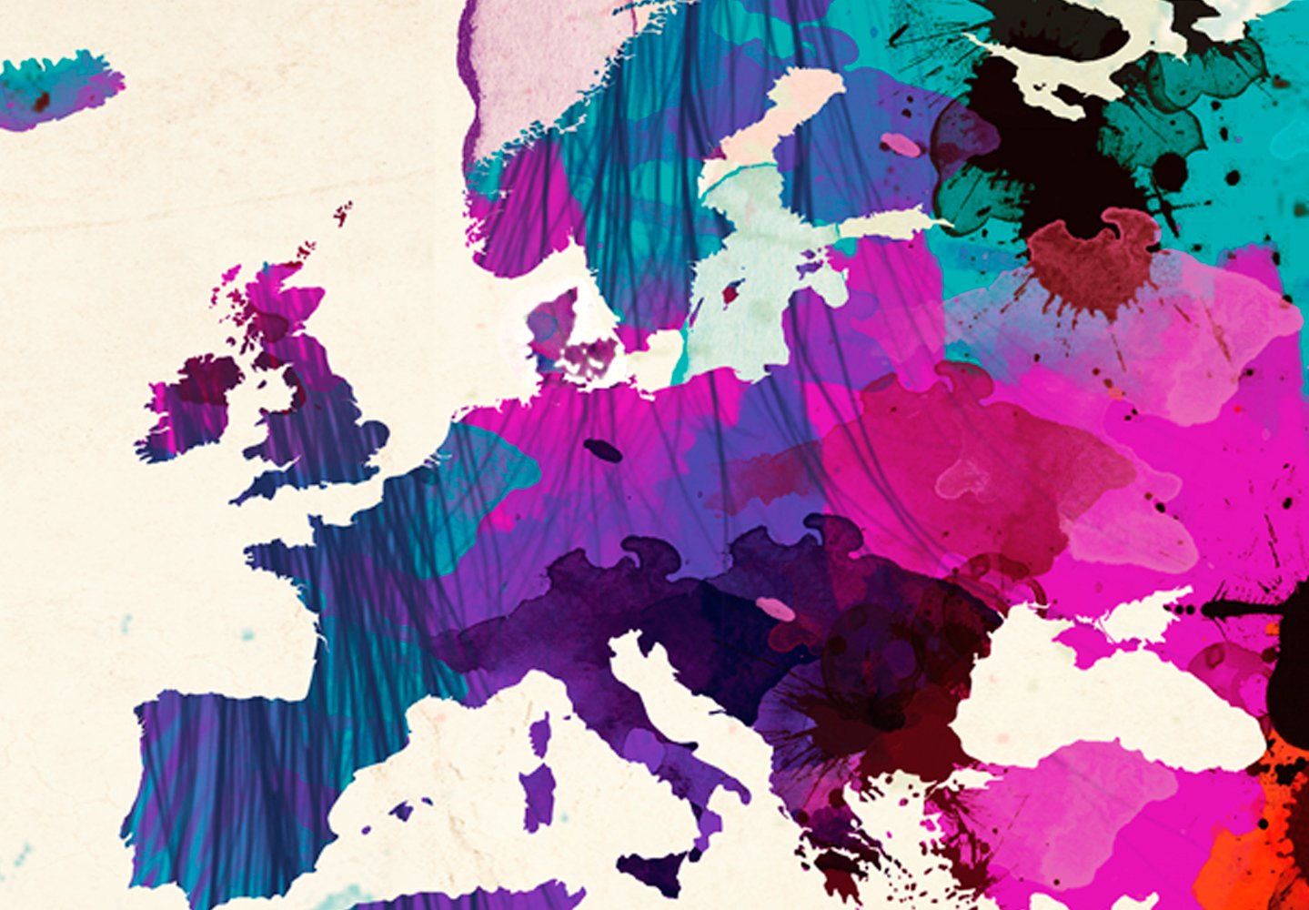 B&D XXL - Lavagna Di Sughero per Puntine - Mappa Mondo 120x80 cm 3 Pezzi - Bacheca Sughero da Parete & Quadri Componibili in un Uno - Grande Decorativo per Parete per le Note - Terra k-A-0006-p-f