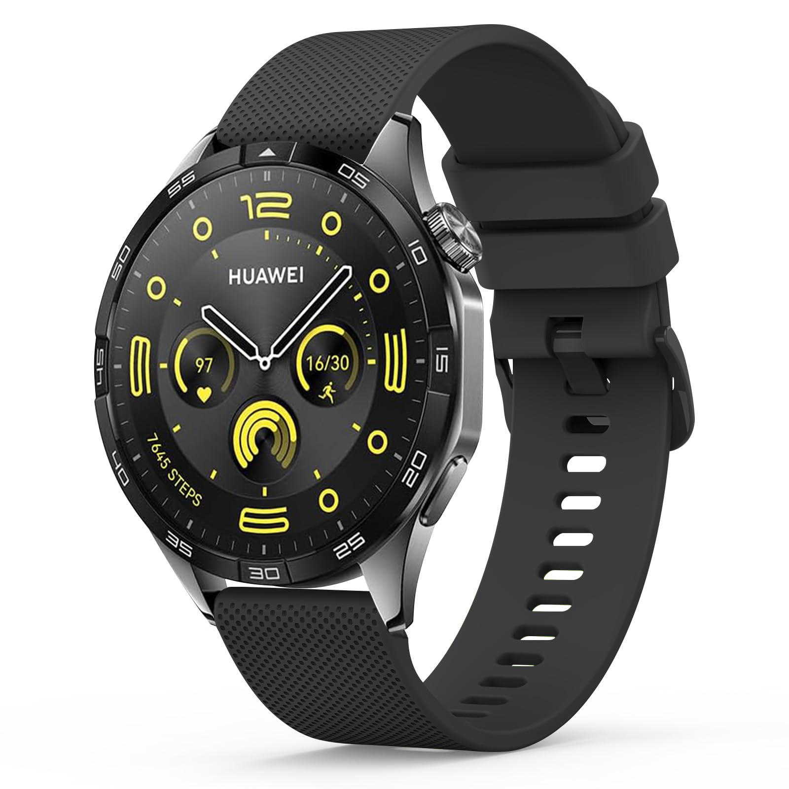 OumidaSilicone Strap for Huawei GT 4/ GT 3/GT 2 Pro 46mm/Galaxy Watch 3 Bands 45mm Women Men, 22mm Soft Silicone Band for Huawei GT 4 GT 3 46mm