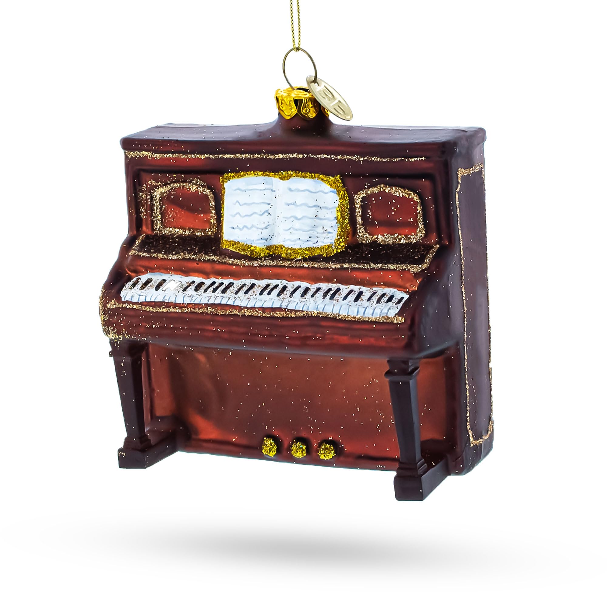 Piano en verre soufflé BestPysanky décoration de Noël haut de gamme