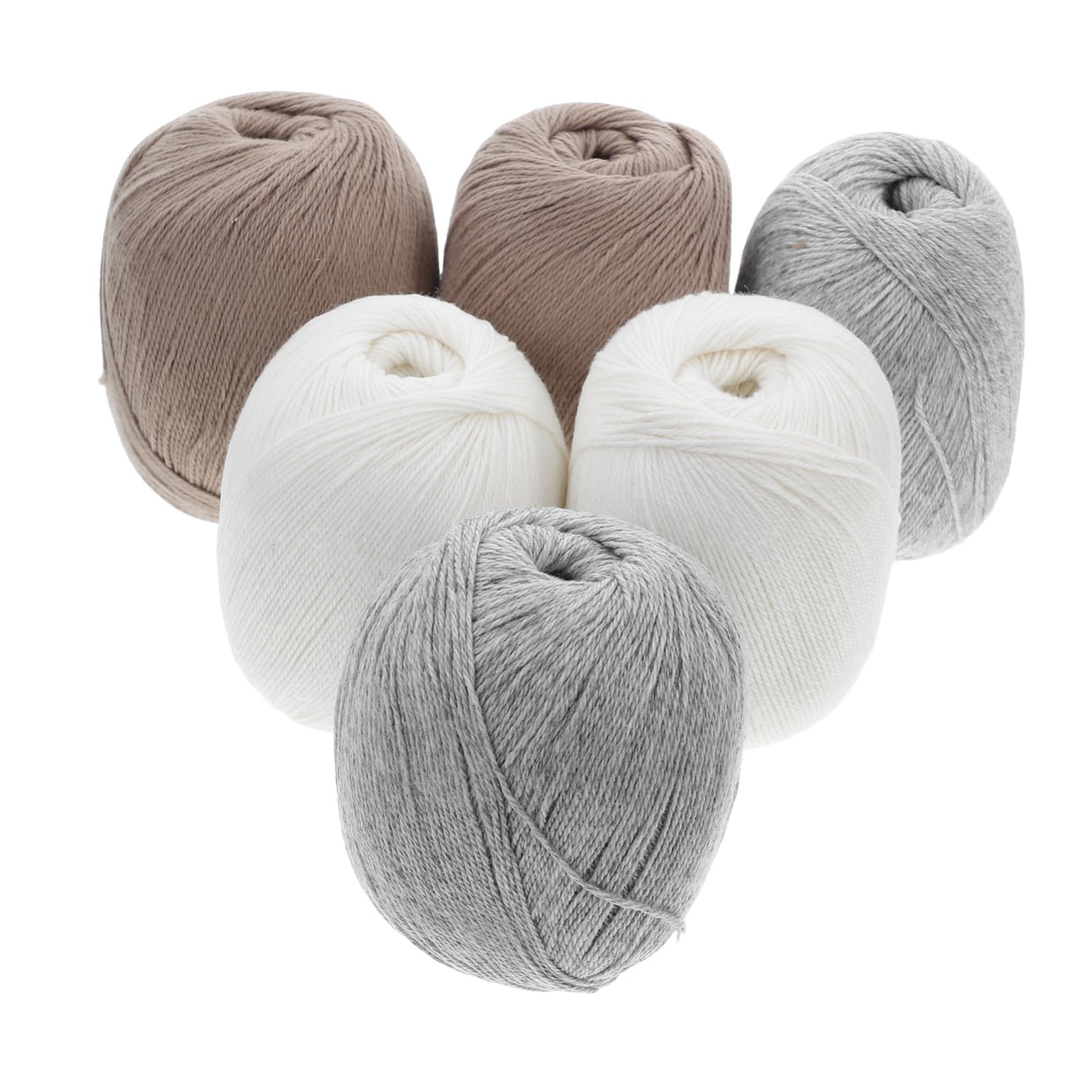 Uonlytech Kaschmir Garn Satz 6 Knäuel Fein Strickwolle zum Häkeln Stricken Weiches Ziegenkaschmir für Schals Mützen Pullover Handarbeit Selbstgemacht Accessoires