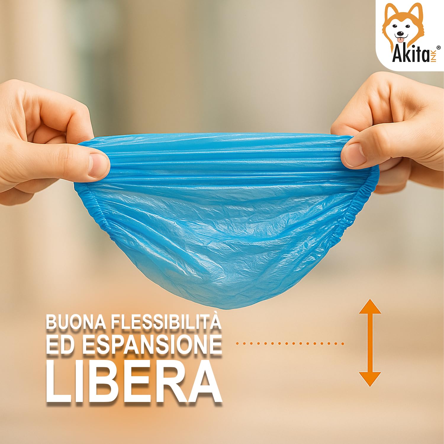 Copriscarpe Monouso in CPE AKITAInk – Blu, Suola Goffrata, Taglia Unica Fino al 48, Impermeabili, DPI per Pulizia