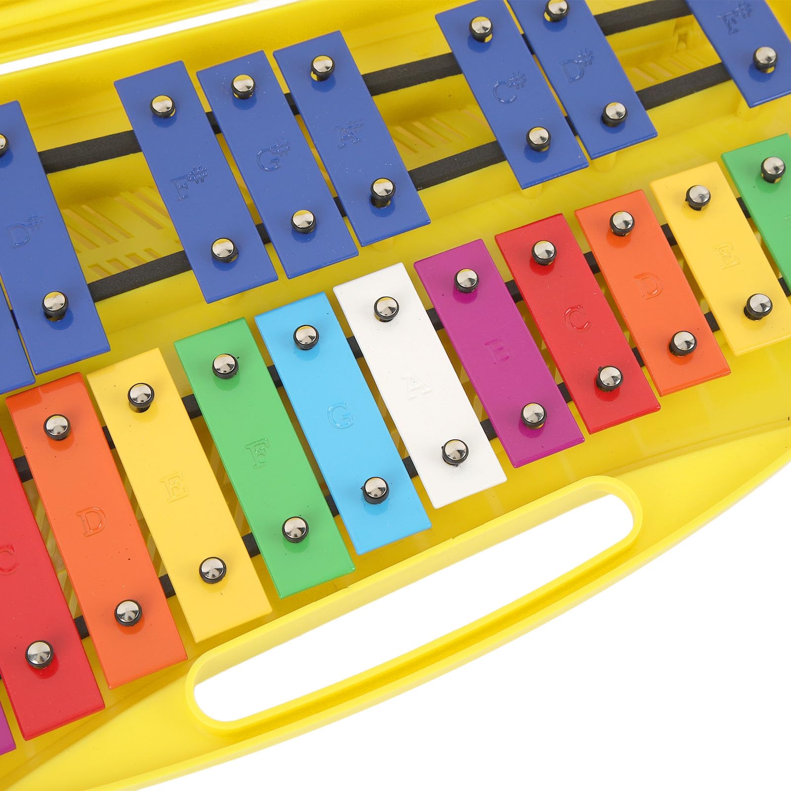 Xilofono Professionale, Xilofono Portatile con Chiave in Metallo, Alluminio Colorato, Durevole, Eccellente qualità di Intonazione, con Scatola Gialla per la Scuola