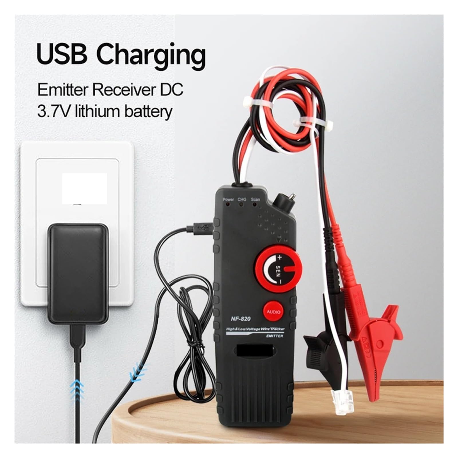Rastreador de Cables, Rastreador de cables subterráneos alta y baja tensión Localizador antiinterferencias Buscador líneas red