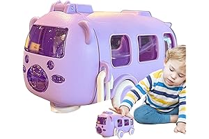 School Bus Water Bottle - Train Kids Hydrate with Funny Toy Car for Picnic Hiking