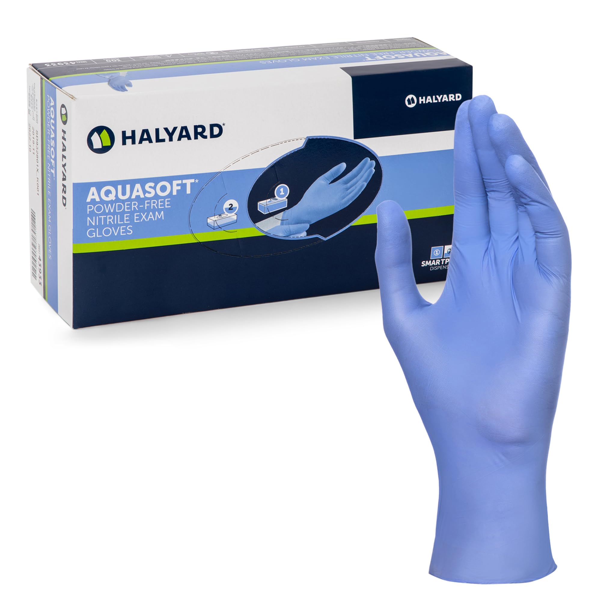Amazon | HALYARD AQUASOFT ニトリル試験用手袋 ボックス 300枚 ブルー