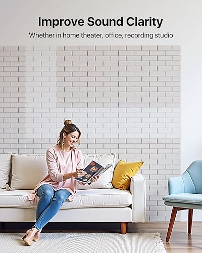 Miniatura 4 de Soundsbay Paneles acústicos, paquete de 18 paneles de espuma a prueba de sonido para pared, paneles de pared insonorizados de alta densidad, paneles