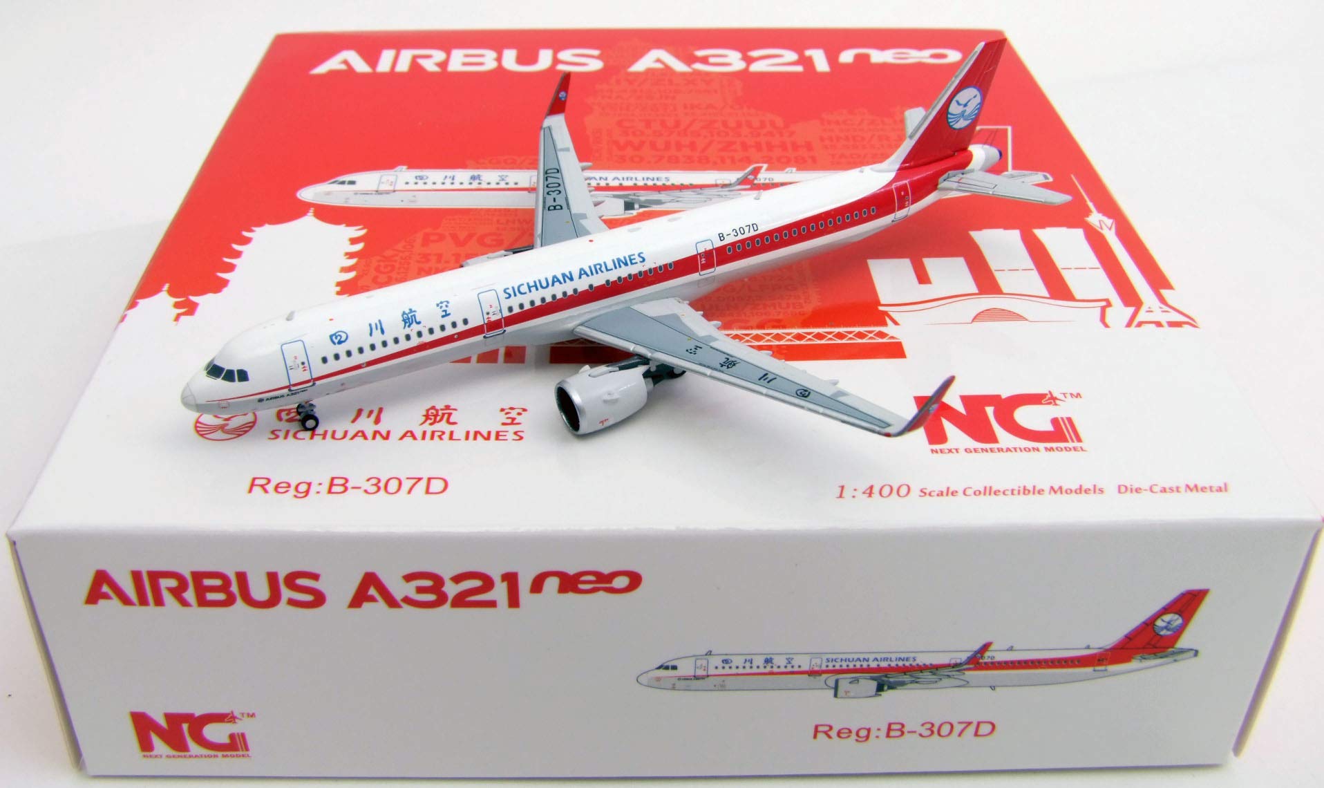 Amazon.com: NG Model NGM13006 1:400 Sichian Airlines Airbus